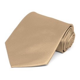 tiemart Solid Color Necktie (Bronze)
