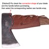 Leather Axe Collar Guard, Axe Handle Wraps Covers for Gardening