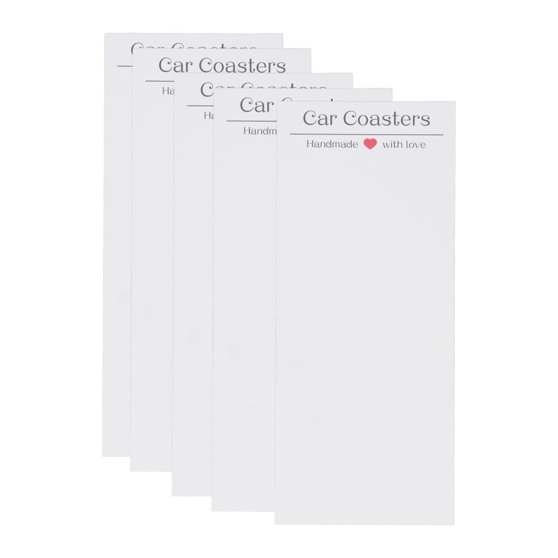 100 Set Car Coaster Packaging White Thick Coaster Display Cards