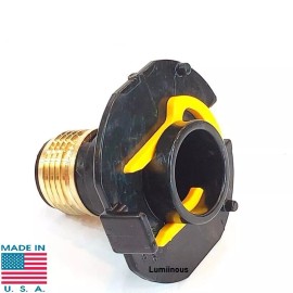 Suncast NEW BRASS OEM SUNCAST HOSE REEL HIDEAWAY IN TUBE WITH YELLOW RETAINER CLIP PARTS