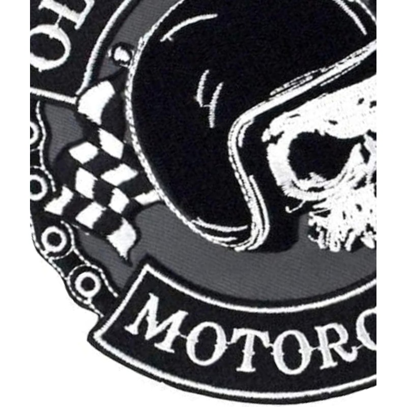 BIG PATCH Skull Old School Embroidered Iron on Patch Sew