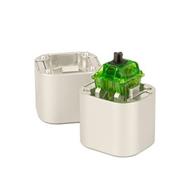 THE KEY DOT CO TheKey.Company Modern Aluminum Keyboard Switch Opener for Standard MX and Box Style Switches Mechanical Keyboard (Silver) Designed by BlindAssassin111