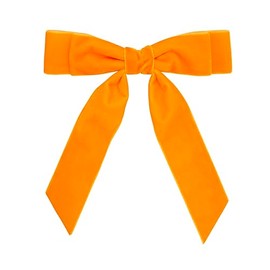 Marianella Atellier de Moños - moños para cabello niña, martina de terciopelo, color naranja.