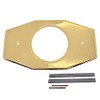 Westbrass One-Hole Remodel Plate for Moen and Delta, Polished Brass,