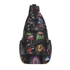 JMI Kamen Rider Crossbody Bag, Shoulder Bag, Large Capacity, Waterproof, Lightweight, One Shoulder Bag, For Sports, Outdoors, Cycling, Casual, Travel, Waist Bag, Crossbody Bag, Sports Bag, Leisure Bag, Men's, Thickness 3.5 x Width 7.5 x Height 15.4 inches (9 x 19 x 39 cm)