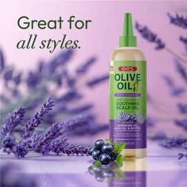 ORS Olive Oil Braidzone Soothing Scalp Oil with Lavender, Acai & Biotin for Nourishment 4.3 oz (Pack of 3)