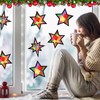 BOOMTOP 15 Christmas Craft Window Stickers Stars Craft Set Children's