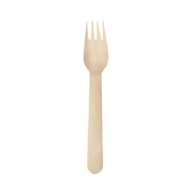 Party Essentials Disposable Wooden Cutlery, Eco-Friendly, Biodegradable, 100 Forks, Natural Birchwood