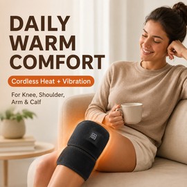 Electric Heated Knee Wrap for Daily Comfort – Adjustable USB Warming Strap with Vibration Modes for Home & Travel
