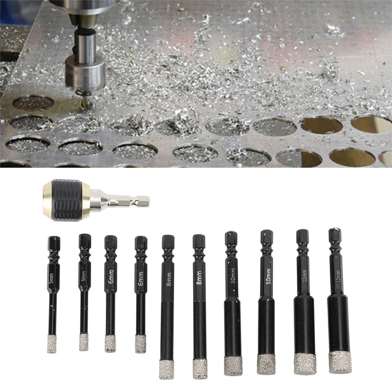 Diamond Drill Bits Set Hex Shank Diamond Hole Saw Kit