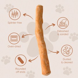 Wildfang® Chewing Root Made of Coffee Wood for Dogs, Chewing Stick Dog Toy Wooden Bone, Chewing Muscle Training, Natural Chewing Wood for Dogs (M - Set of 3)