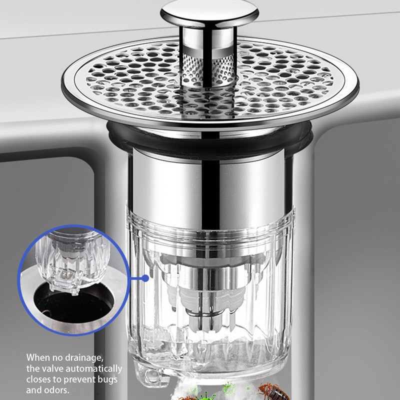 Universal Bathroom Sink Plug, Pop-up Bathroom Sink Strainer, Anti-Clogging Sieve