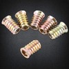 20Pcs Threaded Insert Nuts, Zinc Plated Carbon Steel Hex Socket