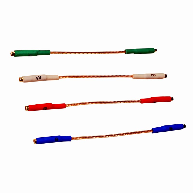 CDPMWVC Turntable Headshell Wires 4-Pack Gold Plated for Audio Technica