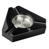 GERMANUS Cigar Ashtray in Black, Wood, with 3 Cigar Holders