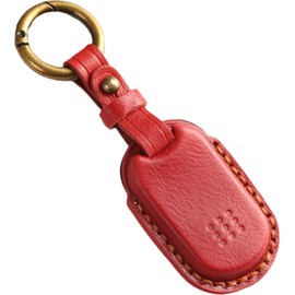 [smasol] ykk Tag Key Cover, Luxury Genuine Leather, Key Case, Ykkap Tag Key Case, For Pitat Key, Smart Control Key (Tag Key, 3D Luxury, Red), Red (Type-D)