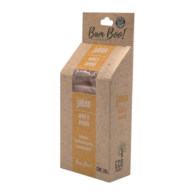 Bamboo Jabón Artesanal Natural Miel y Avena - Unidad -