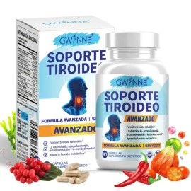 Gwynne Soporte Tiroideo Avanzado 90 Cápsulas Con Vitamina B12,zinc,l-tirosina Y Selenio,apoya La Función Tiroidea,energía Y Metabolismo