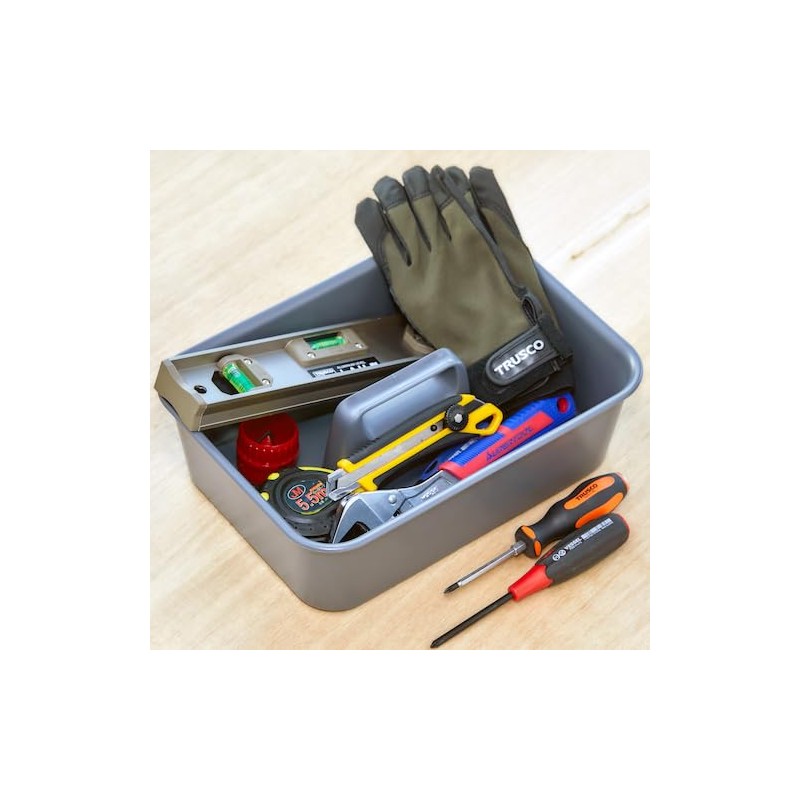 TRUSCO Soft Tote Tray, Dark Gray KTLPE-DG