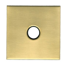 Corla Modern 3.5” Square Shower Arm Flange | Universal Extra Large Replacement Escutcheon Cover Plate (Brushed Gold)