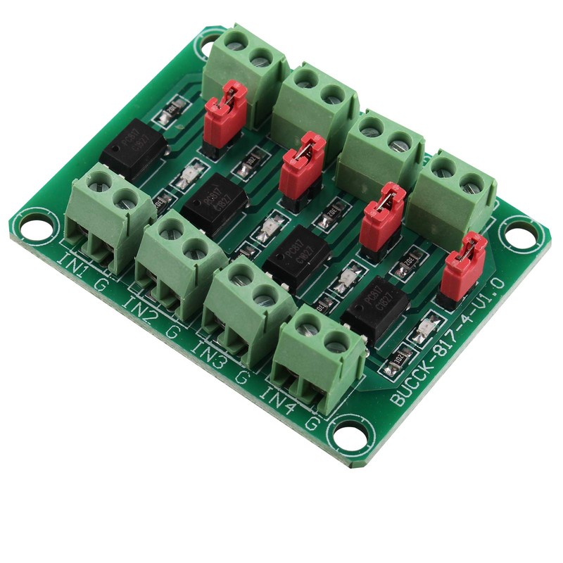 HALJIA PC817 4 Channel Optocoupler Isolation Board Voltage Control Converter