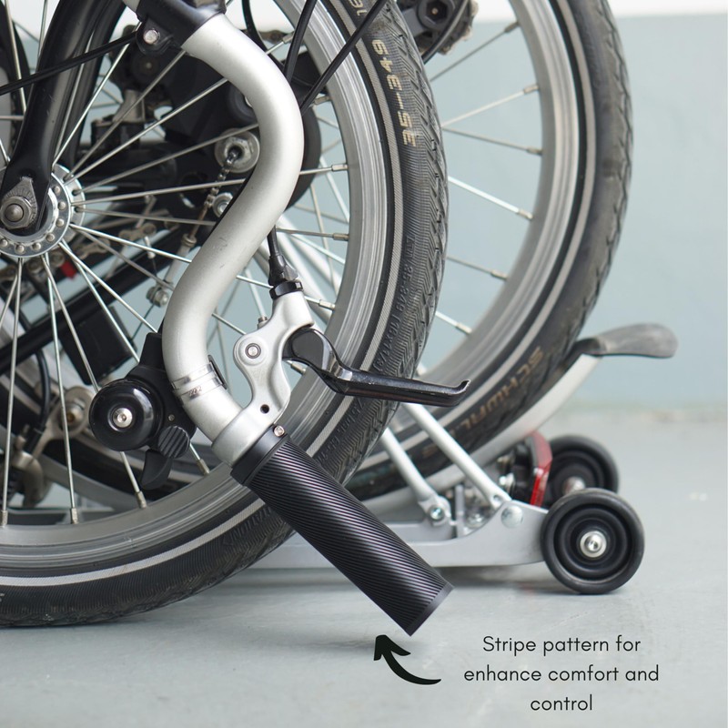 Vincita Lock-On Bike Handlebar Grips (Pair) - Compatible with Brompton