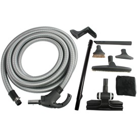 Cen-Tec Systems 92718A Central Vacuum Kit with Switch Control, 30 Ft. Hose, Silver