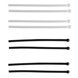 HeCheng Silicon Rubber Temple Leg Ear Socks for fit LB Eye Glasses Sunglasses Frames HTS009 (Black 2 Pairs + Clear 2 Pairs)