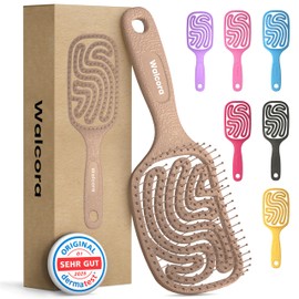 Walcora Hair Brush without Pulling, Detangling Brush & Detangler Brush for Women, Men & Children, for Curls, Wet, Fine & Long Hair, Hair Brush - Beige