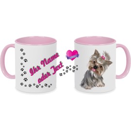 Generisch (24.03) Kaffeetasse Kaffeebecher Kaffeepott Hund Yorkshire Terrier Yorkie - auch personalisiert