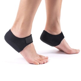 MIAYOHO Plantar Fasciitis Heel Cups for Heel Pain 【Updated Version】 Protectors Sleeves Pads, Support for Spur, Women and Men (Black, M 5-8 / W 6-9.5)