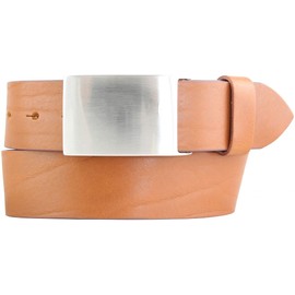 BELTINGER Belt made of full cowhide leather, 4.5 cm, jeans belt for men, 45 mm, denim belt with belt, Tabac Silver