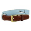 COUNTRY CLUB PREP Affable Swordfish Leather Tab Belt in Light