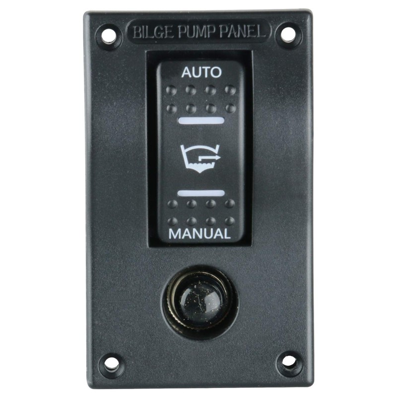 Amarine Made 3-Way Bilge Pump Switch Panel Deluxe LED Rocker