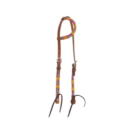 Reinsman Circle Y Infinity Beaded Bubblegum One Ear Headstall, Brown