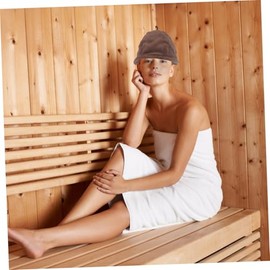 Sombrero Gorro Baño Coral Fleece Sauna Color Café Portátil Secado Rápido Diseño Grueso Adecuado Uso Doméstico Viajes