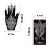 XMASIR 16 Sheets Henna Temporary Tattoos Stencil, Indian Arabic Hands