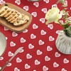 Horaldaily Valentine Tablecloth 60×104 Inch Rectangular, Cotton Candy Love Red