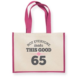 65th Birthday, Keepsake, Funny Gift, Gifts For Women, Novelty Gift, Ladies Gifts, Female Birthday Gift, Looking Good Gift, Ladies, Shopping Bag, Present, Tote Bag, Gift Idea (Pink)