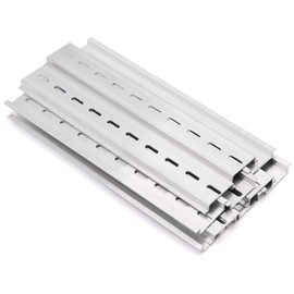 10 Pieces DIN Rail Slotted Aluminum RoHS 8" Inches Long 35mm Wide 7.5mm High