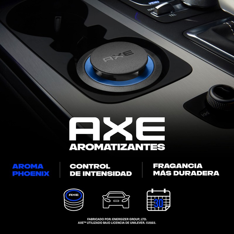 Axe Phoenix, Aromatizante para Auto, 4.4oz, Negro/Azul