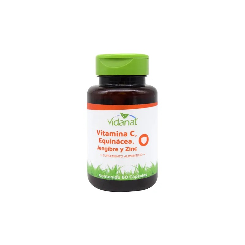Vitamina Equinácea Jengibre Zinc Cápsulas Vidanat Sabor
