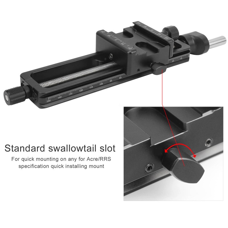MFR-150S 150mm Macro Photography Gear Rail Slider Aluminium Alloy Fine