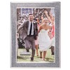 Malden International Designs 4x6 Silver Glitter Metal Picture Frame