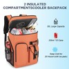 Insulated Cooler Backpack,33 Cans Multifunctional Double Deck Leakproof Cooler Bag