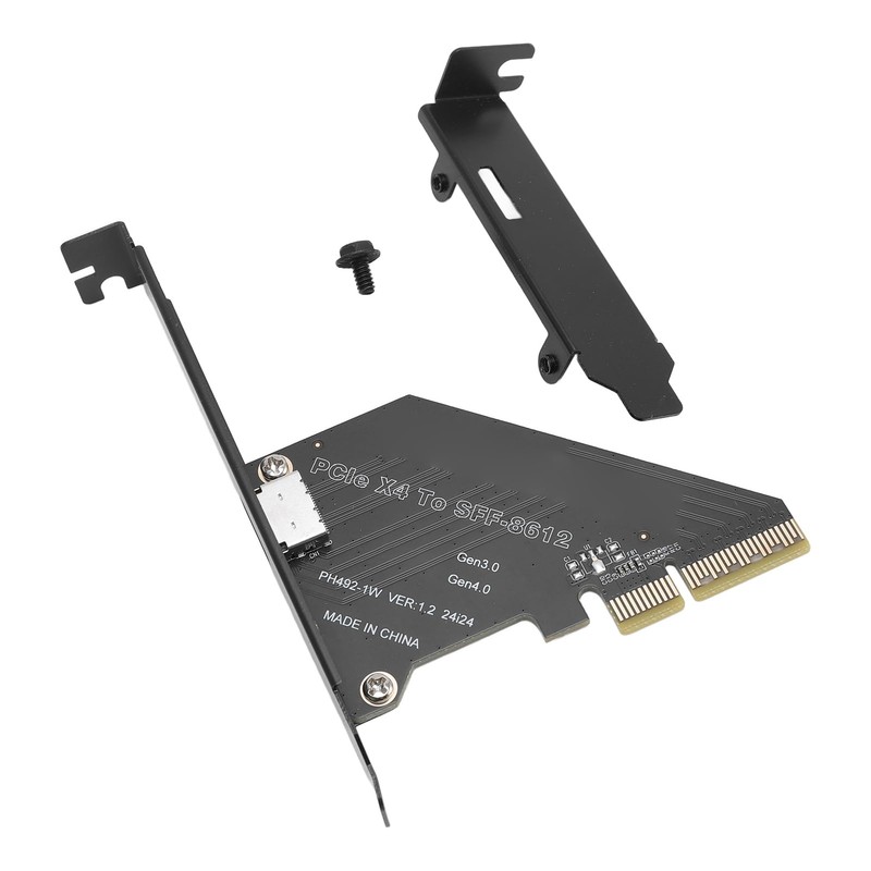 PCIe 4.0 X4 to Oculink SFF-8612 Adapter Card, SFF-8611 External