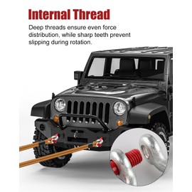 ZORUNNA 10 Pcs 3/8'' D Ring Anchor Shackles for Towing, Galvanized Screw Pin Clevis Shackle WLL 1 Ton (2204 lbs) Perfect for Jeeps/ATV's/Trucks/Trailers/Outdoor Adventure Camping