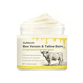 Bee Venom Bálsamo de Tallow - Hidratante antienvejecimiento - Infundido con jalea real, miel y vitamina E - Hidratación profunda para cara y cuerpo - Absorción rápida, no grasosa - Ideal para todo