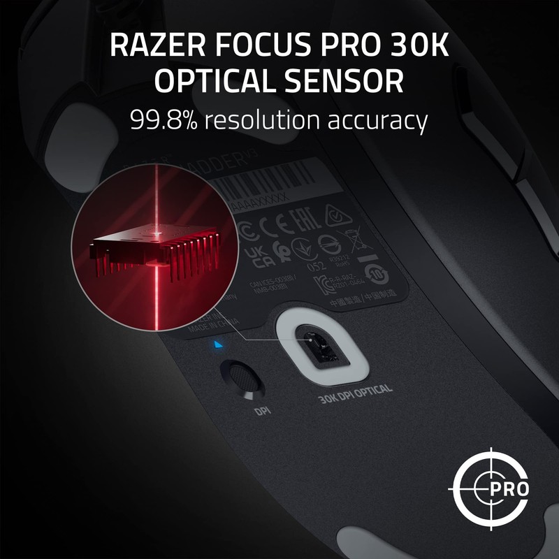 Razer DeathAdder V3 Wired Gaming Mouse: 59g Ultra Lightweight -