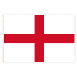 AKH® England Flag 5ft x 3ft Polyester | Double Stitched Seam with Metal Eyelets | Durable St George’s Cross Flag for Indoor & Outdoor Use, Wall Hanging, Garden, and Event Decoration